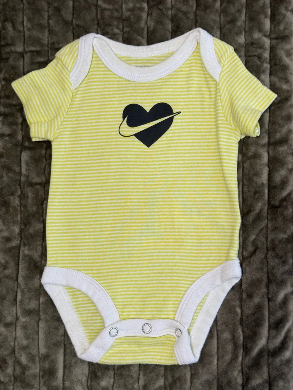 Nike Baby 3-Pack Multi Striped Short-Sleeve Bodysuits - Blue, Purple, Yellow